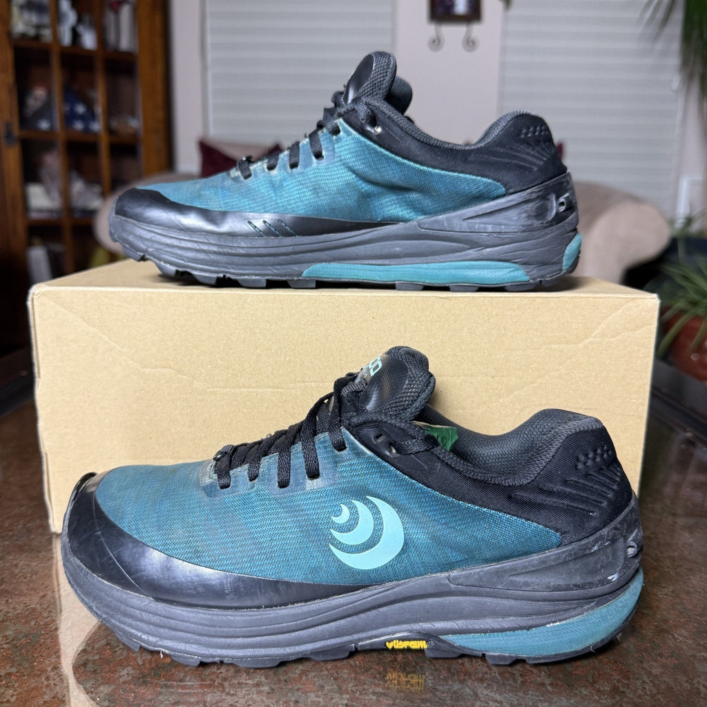 Topo Athletic Ultraventure Pro Womens Size 6.5 Teal Black Trail Running Sneakers