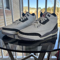 Nike Air Jordan 3 Retro Shoes Women's Size 7 White Cement Grey Sneakers B-Grade