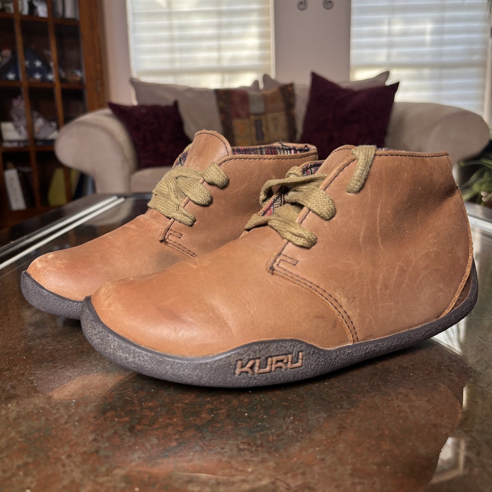 Kuru Aalto Womens Size 6 Brown Leather Chukka Ankle Boots Casual Comfort Walking