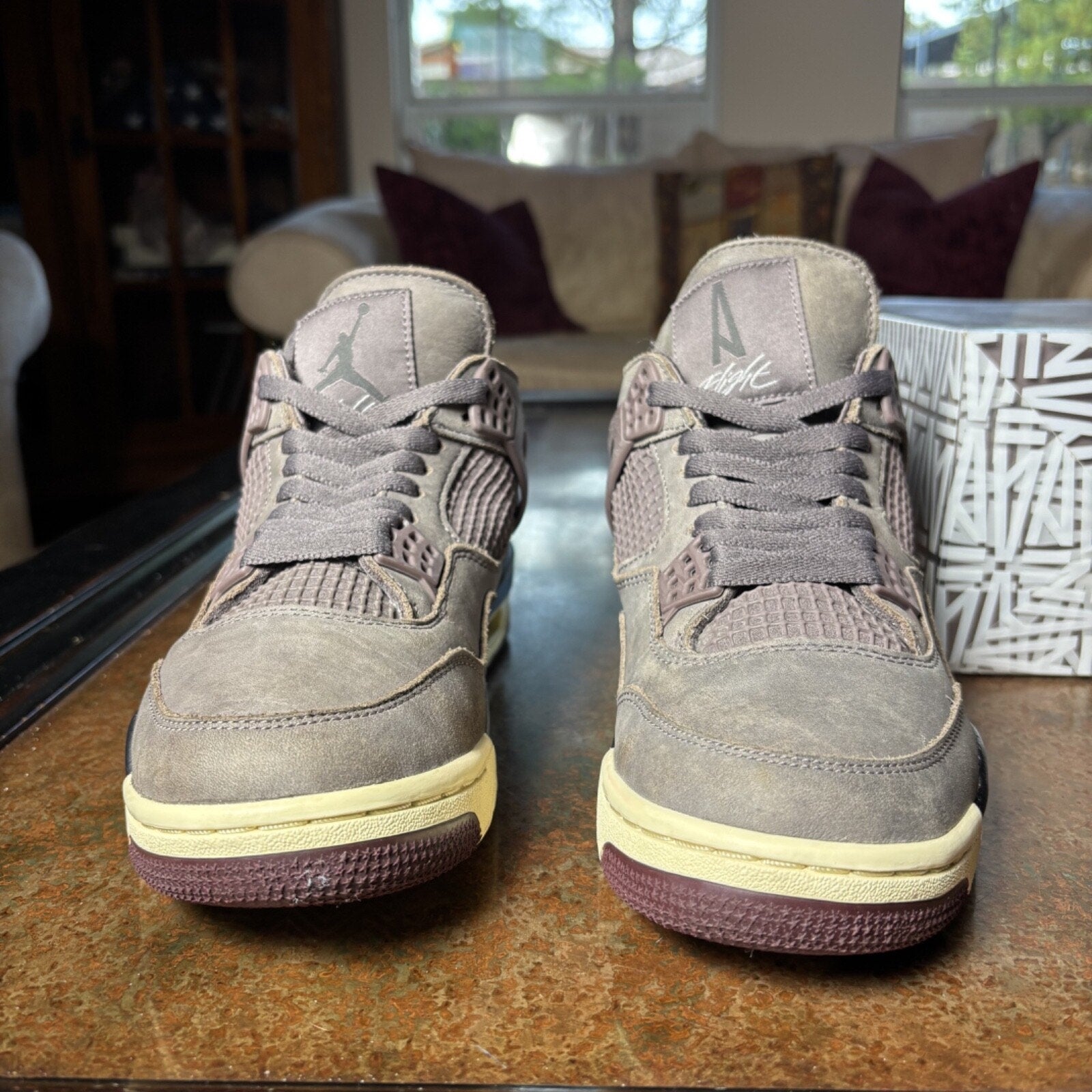Air Jordan 4 Retro A Ma Maniere Sneakers Womens Sz 9 Violet Ore DV6773-220 Shoes