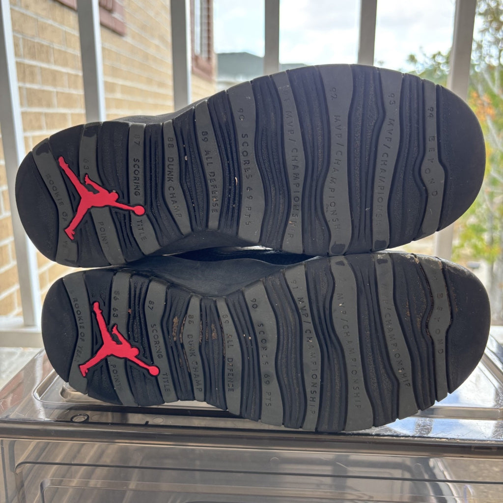 Nike Air Jordan 10 Retro Shadow Mens Sz 5 Grey Black Casual Basketball Sneakers