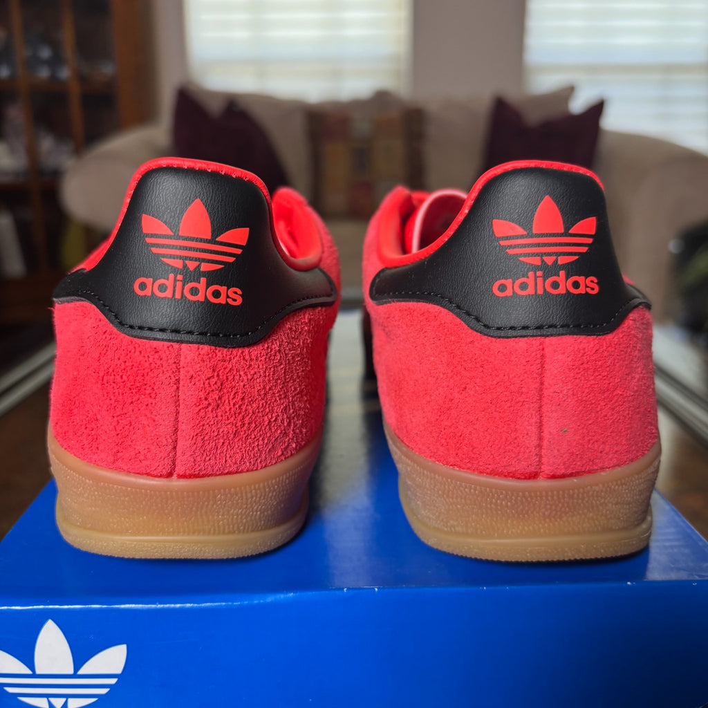 Adidas Gazelle Indoor Red Black Gum Suede Lifestyle Shoes Sneaker Mens Sizes NEW