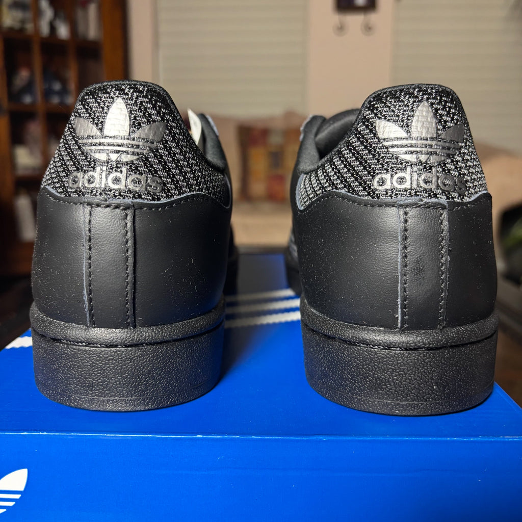 Adidas Originals Superstar II Shoes Black Leather Mesh Casual Sneaker Mens Sizes