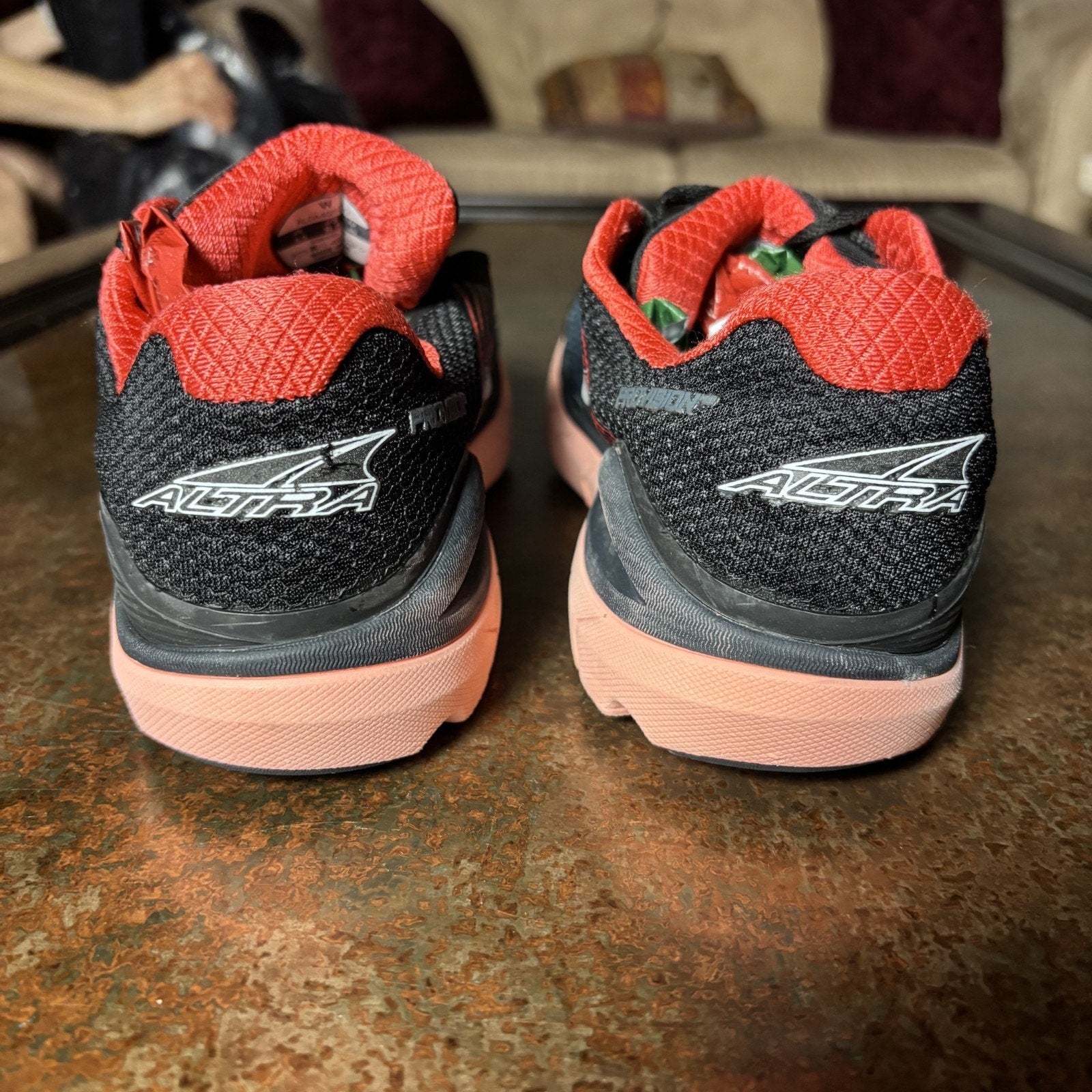 Altra Provision 4 Shoes Womens 8.5 Black Red Road Running Athletic Gym Zero Drop