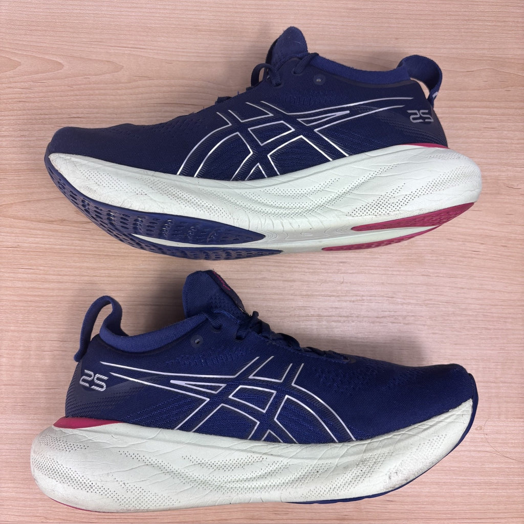 Asics Gel-Nimbus 25 Shoes Womens Size 8.5 Blue Athletic Running Comfort Sneakers