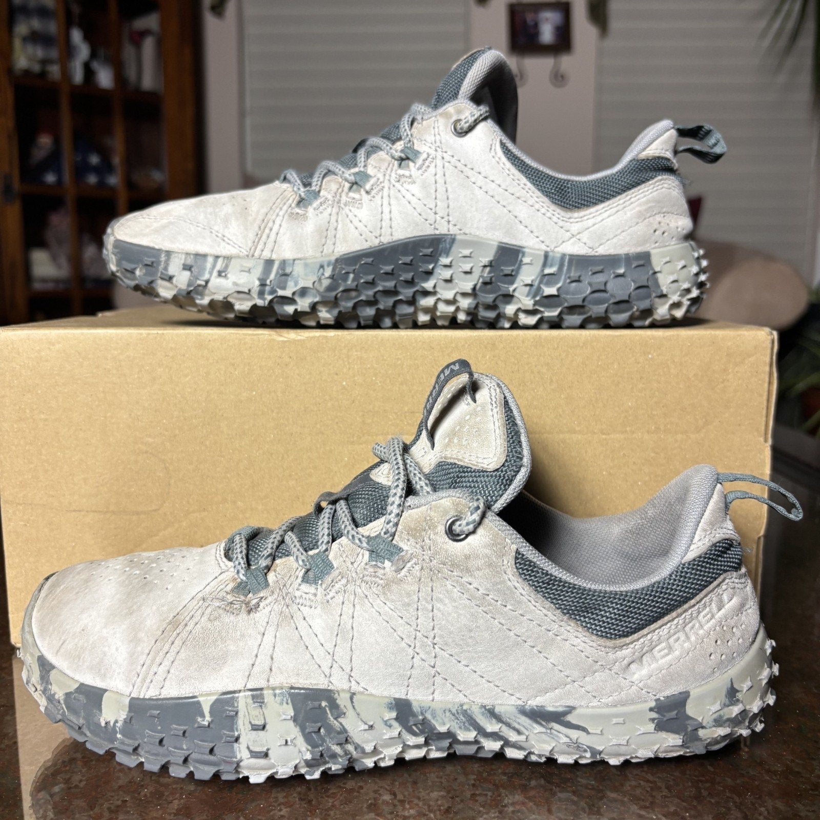 Merrell Wrapt Barefoot Shoes Women's 8.5 Grey Athletic Trail Running Minimalist