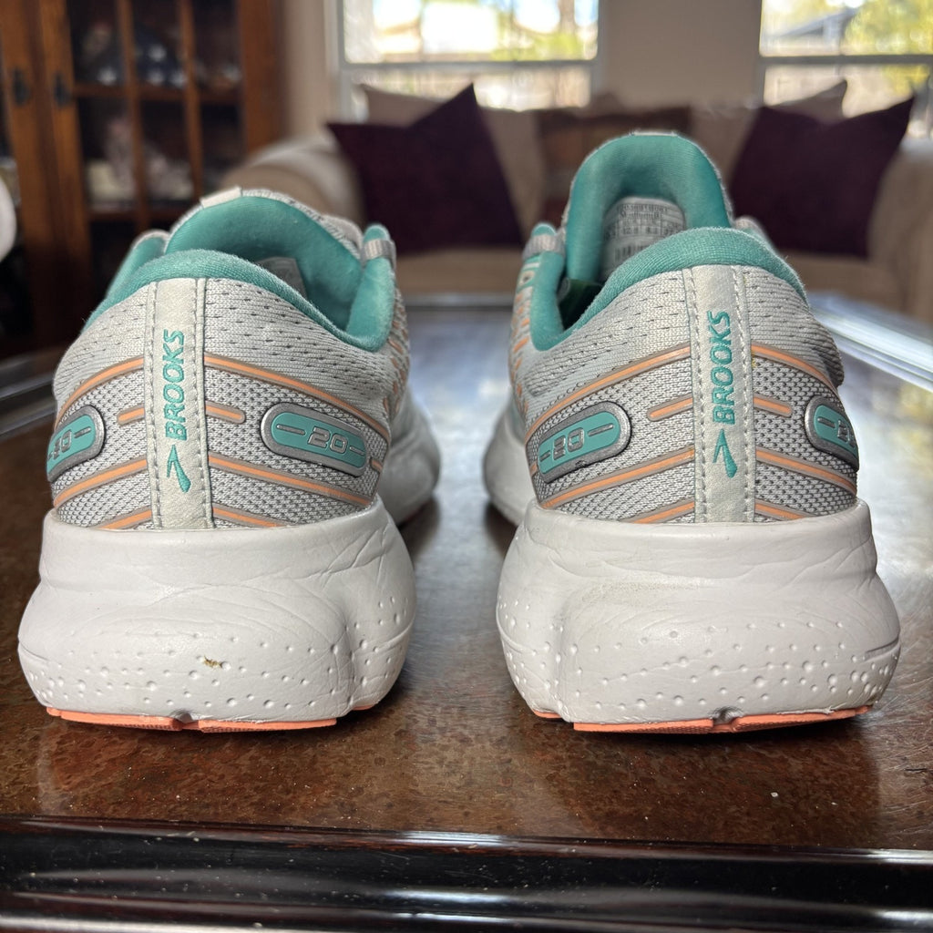 Brooks Glycerin 20 Shoes Women's Sz 10.5 White Running Athletic Comfort Sneakers