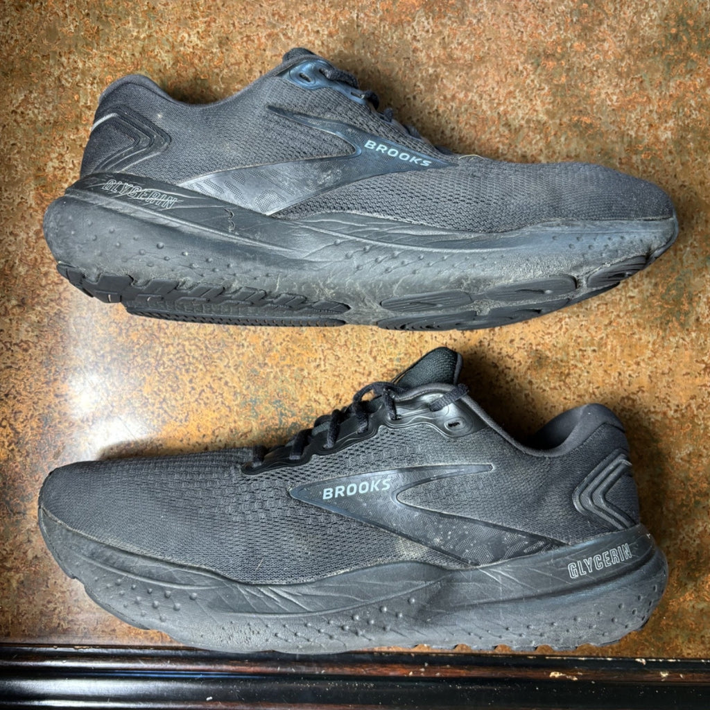 Brooks Glycerin 21 Shoes Men's Size 14 Black Running Athletic Comfort Sneakers