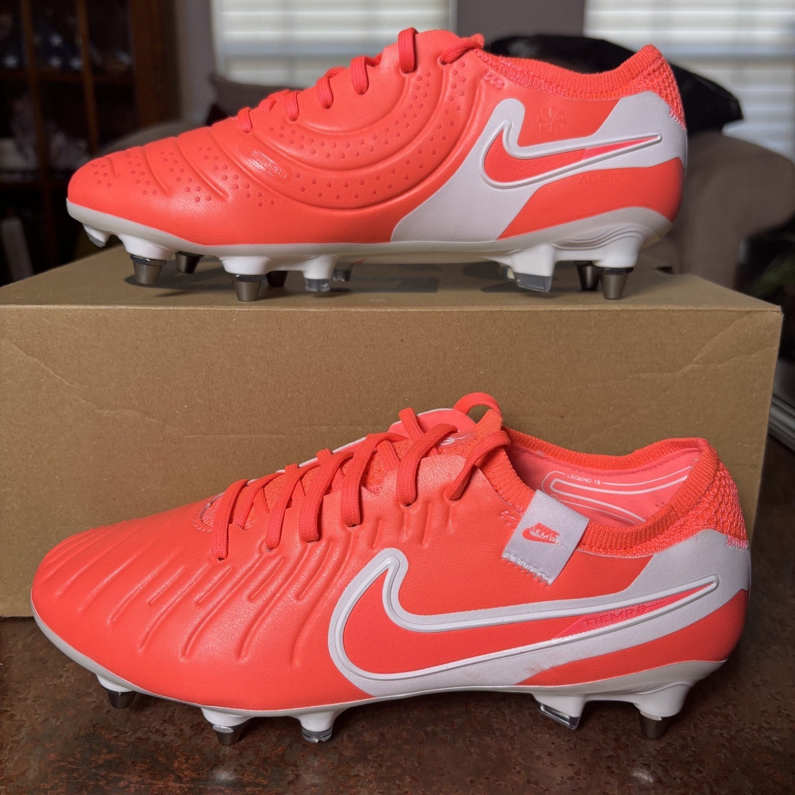 Nike Tiempo Legend 10 Elite FG Soccer Cleats Women's 8 Hot Lava Red Orange New