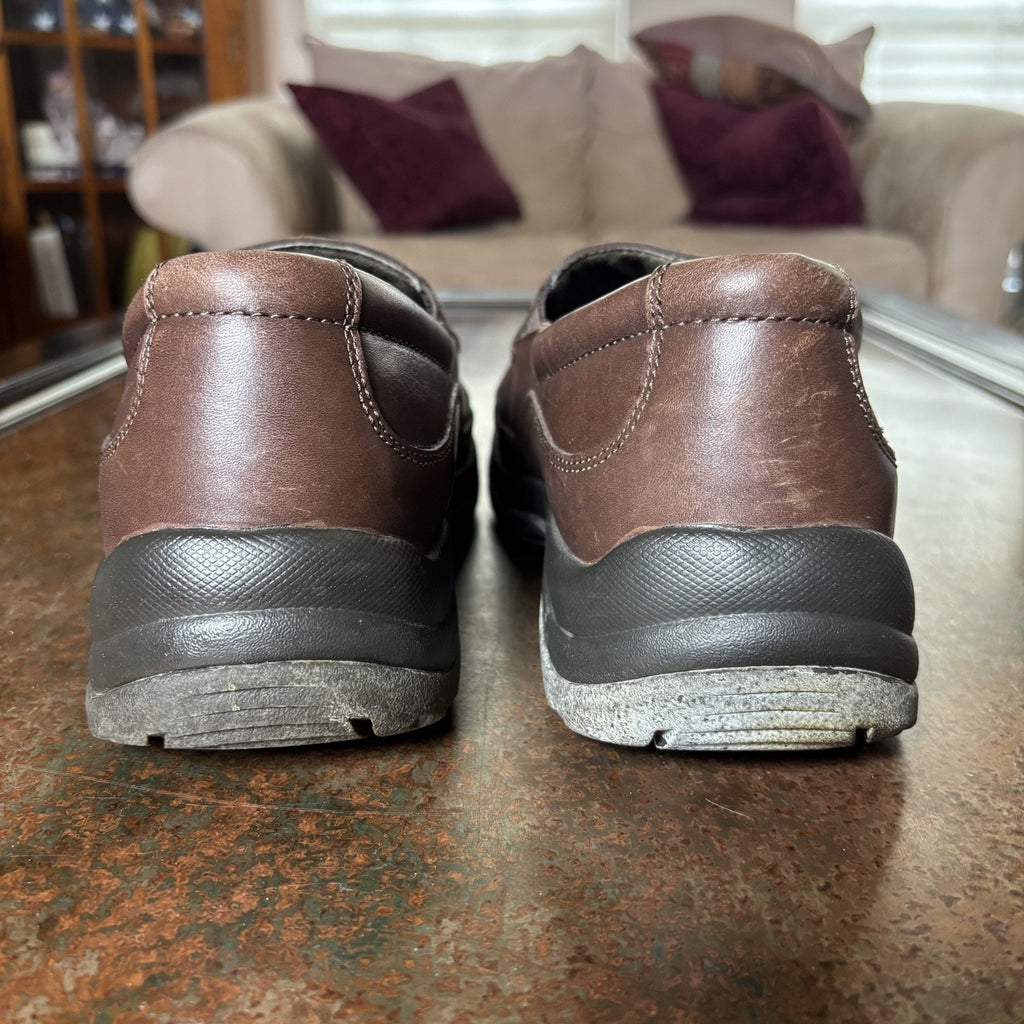 Dansko Wayne Loafers Mens Size 43 US 10 Leather Slip Resistant Brown Black Shoes