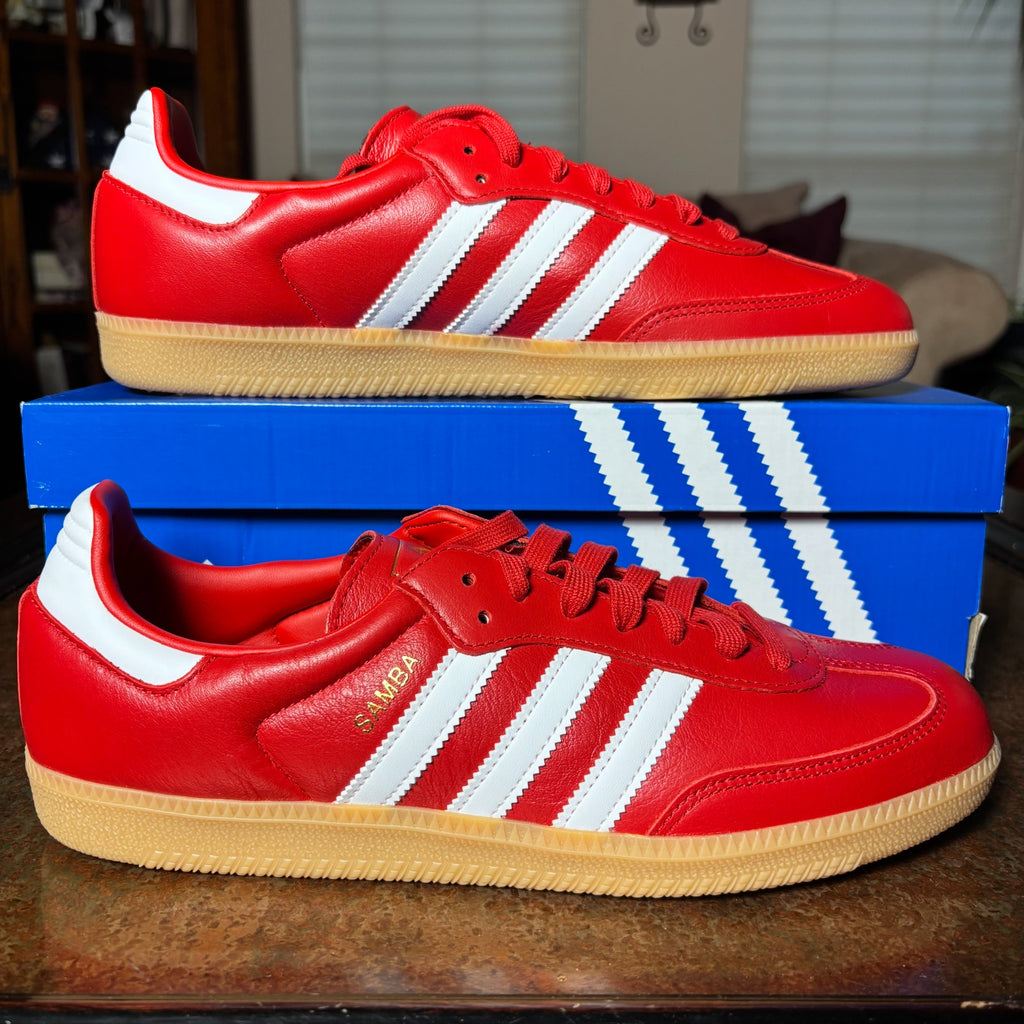 Adidas Originals Samba Red White Gum Lifestyle Casual Shoes Sneakers Mens Sizes