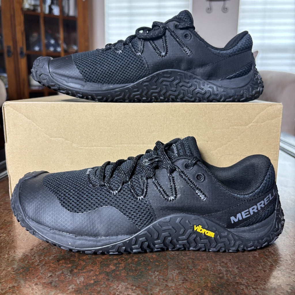 Merrell Trail Glove 7 Shoes Mens Size 8 Black Minimalist Barefoot Outdoor Vibram