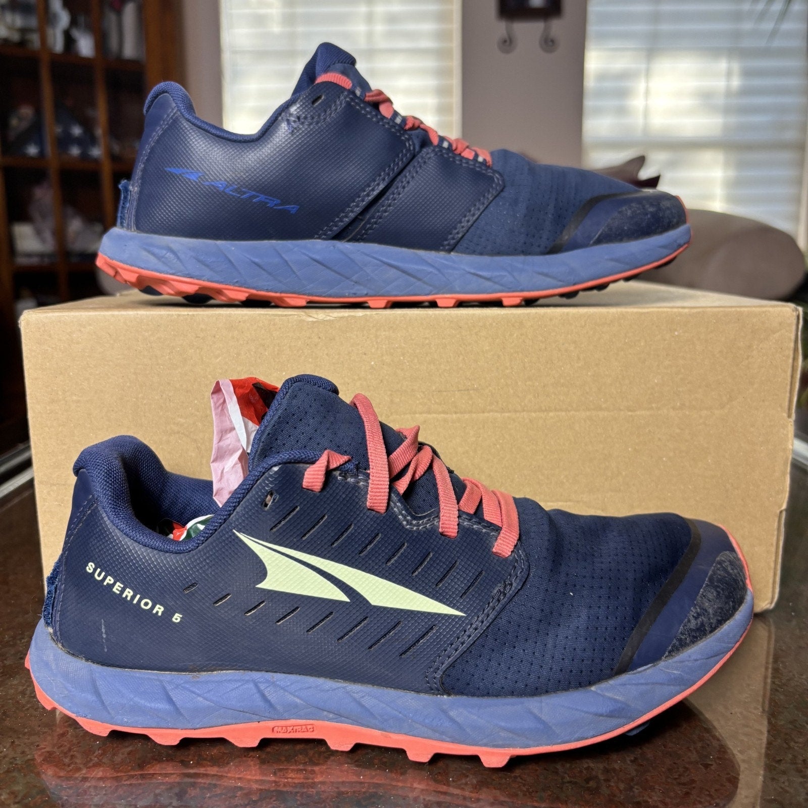 Altra Superior 5 Shoes Women's 8 Blue Trail Running Athletic Zero Drop Sneakers