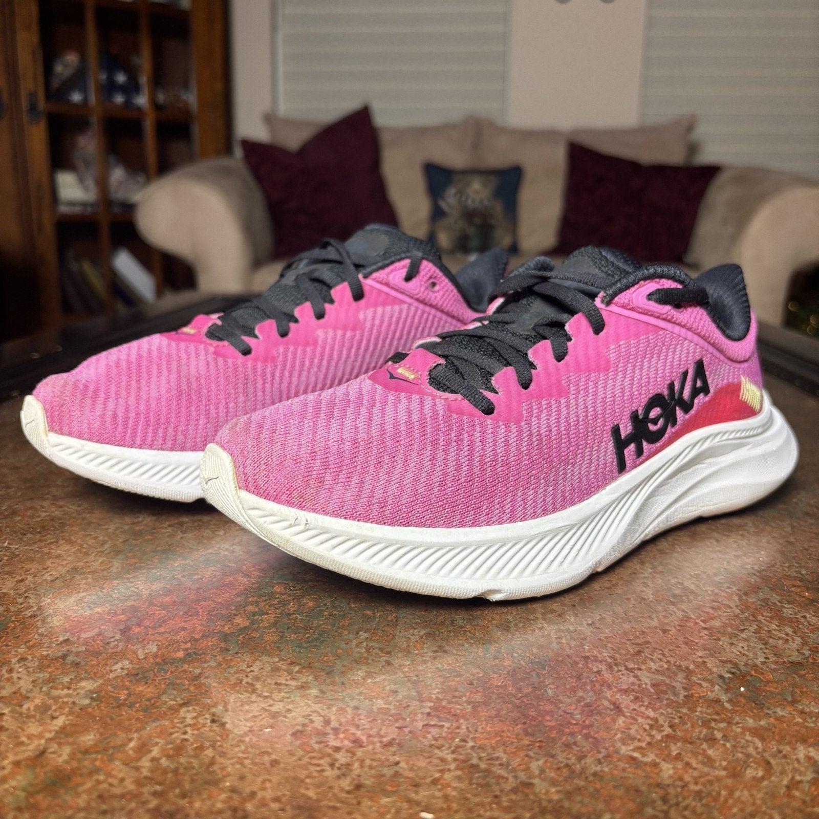 Hoka One One Solimar Shoes Womens Size 8 Pink Road Running Athletic Gym Sneakers