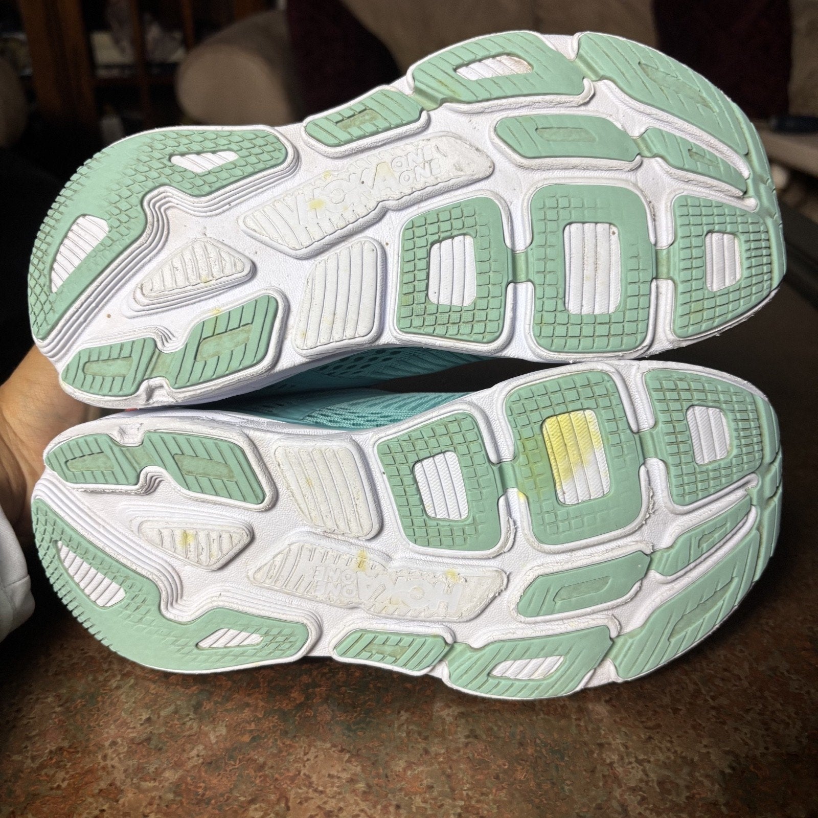Hoka One One Bondi 7 Shoes Women's 7.5 Blue Road Running Athletic Gym Sneakers