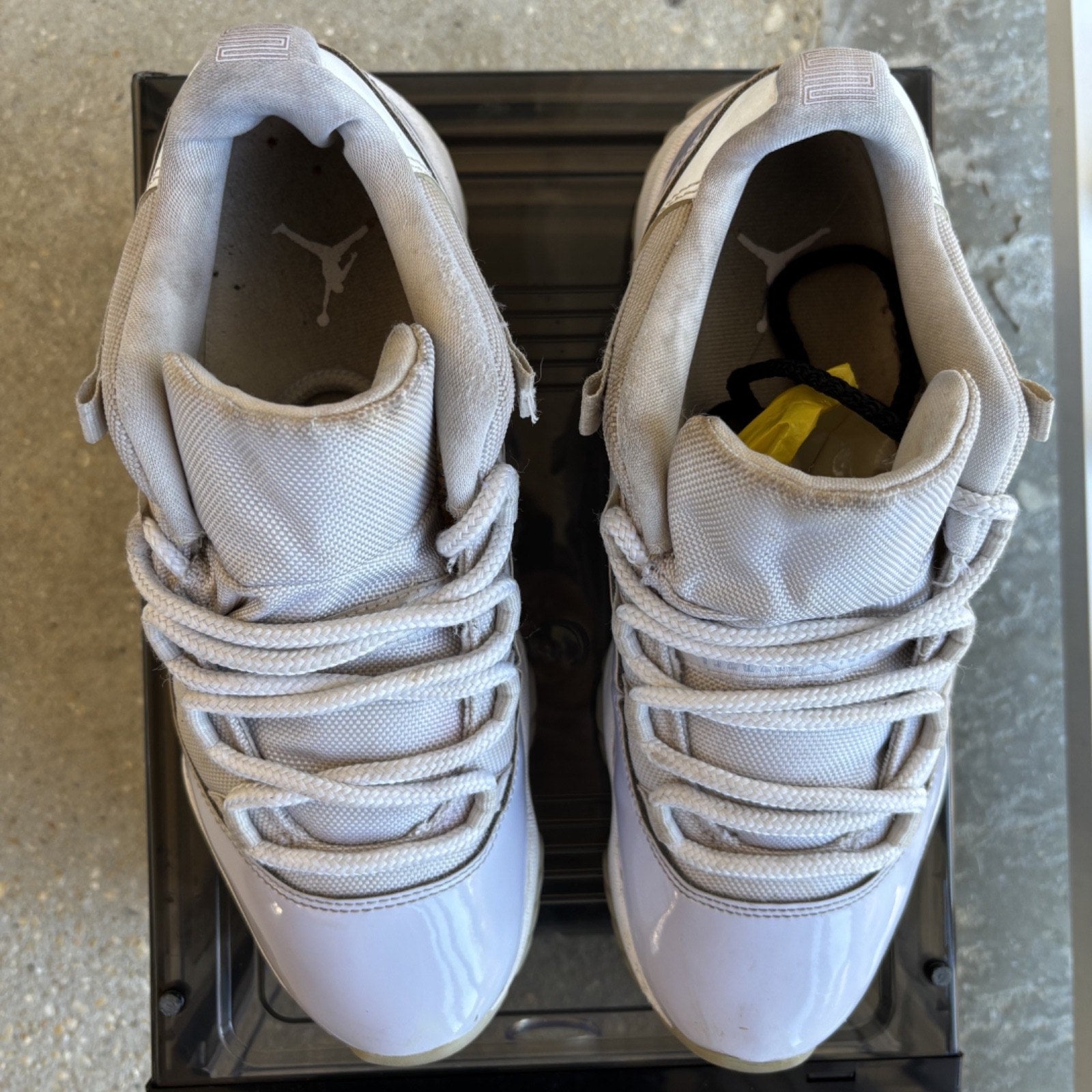 Air Jordan 11 Retro Low Shoes Women's Size 10.5 White Violet Casual Gym Sneakers