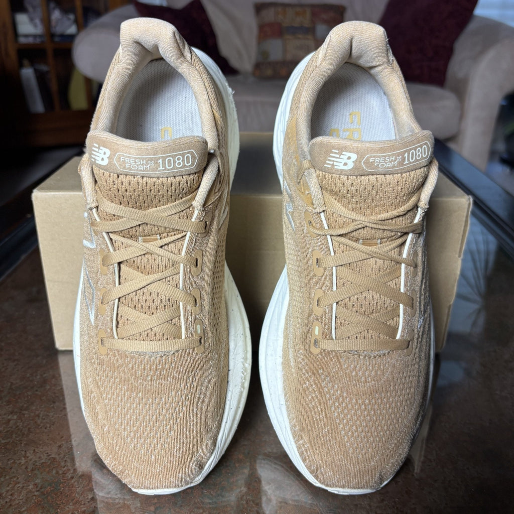 New Balance Fresh Foam X 1080 V13 Shoes Womens 9 Beige Running Athletic Sneakers