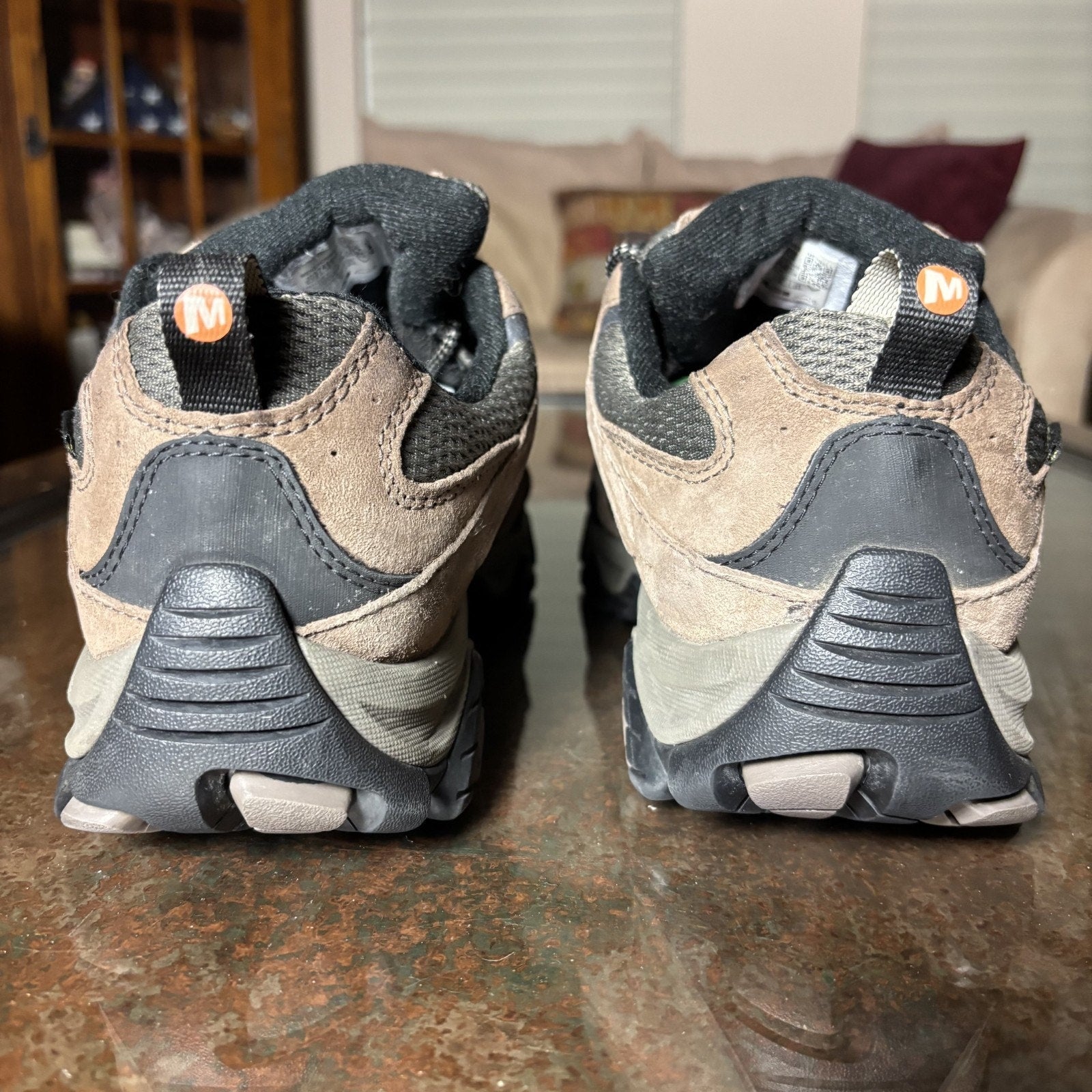 Merrell Moab 3 Shoes Mens 11.5 Wide Brown Trail Hiking Outdoor Waterproof Boots