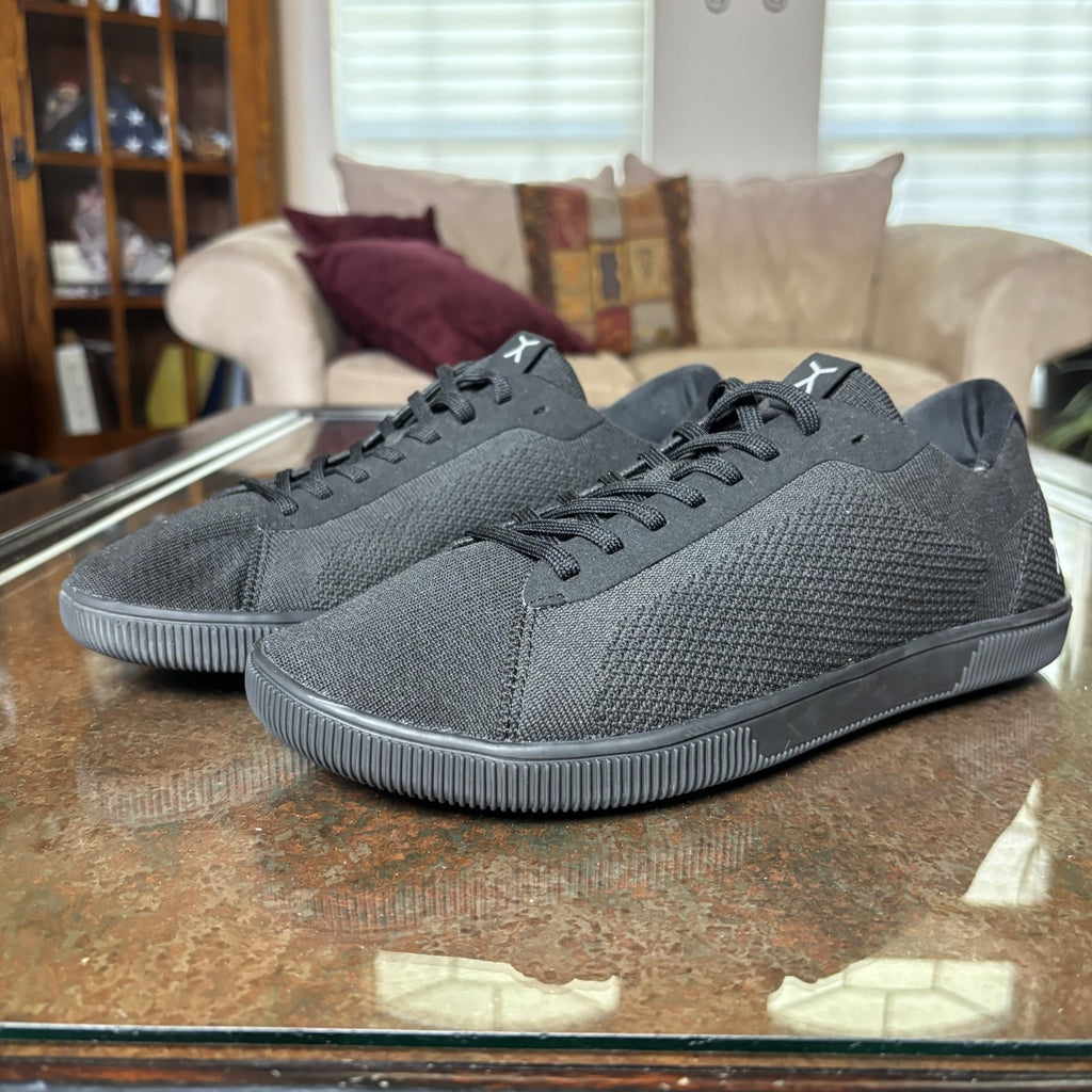 Flux Adapt Trainer Mens 11.5 Black Knit Minimalist Barefoot Athletic Gym Sneaker