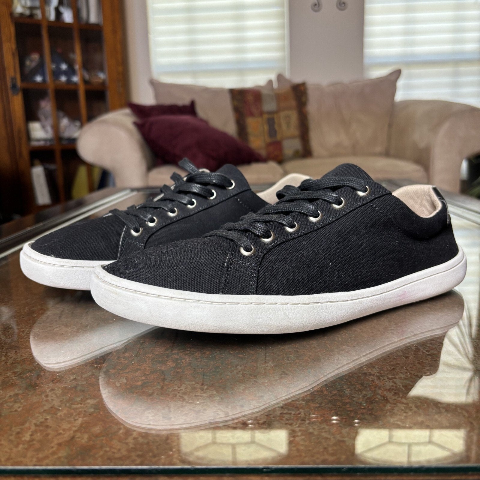 Origo Barefoot Everyday Black Canvas Shoes Mens 10 Minimalist Lifestyle Sneakers