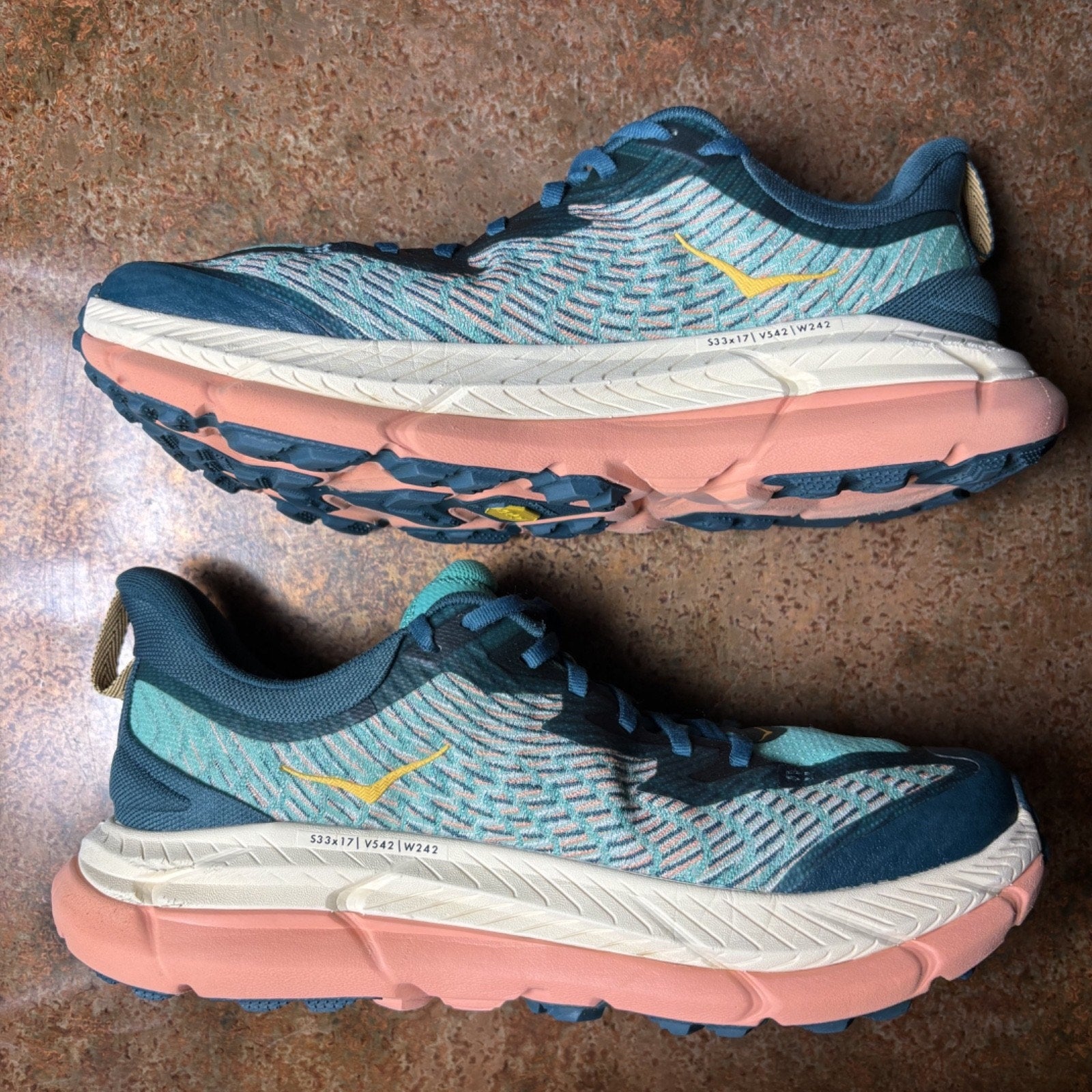 Hoka One One Mafate Speed Shoes Womens Sz 11 B Multicolor Trail Running Sneakers