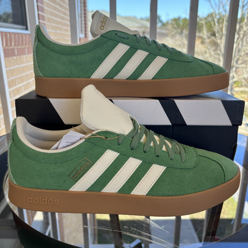Adidas VL Court 2.0 Shoes Mens Size 10 Green White Casual Lifestyle Sneakers NEW