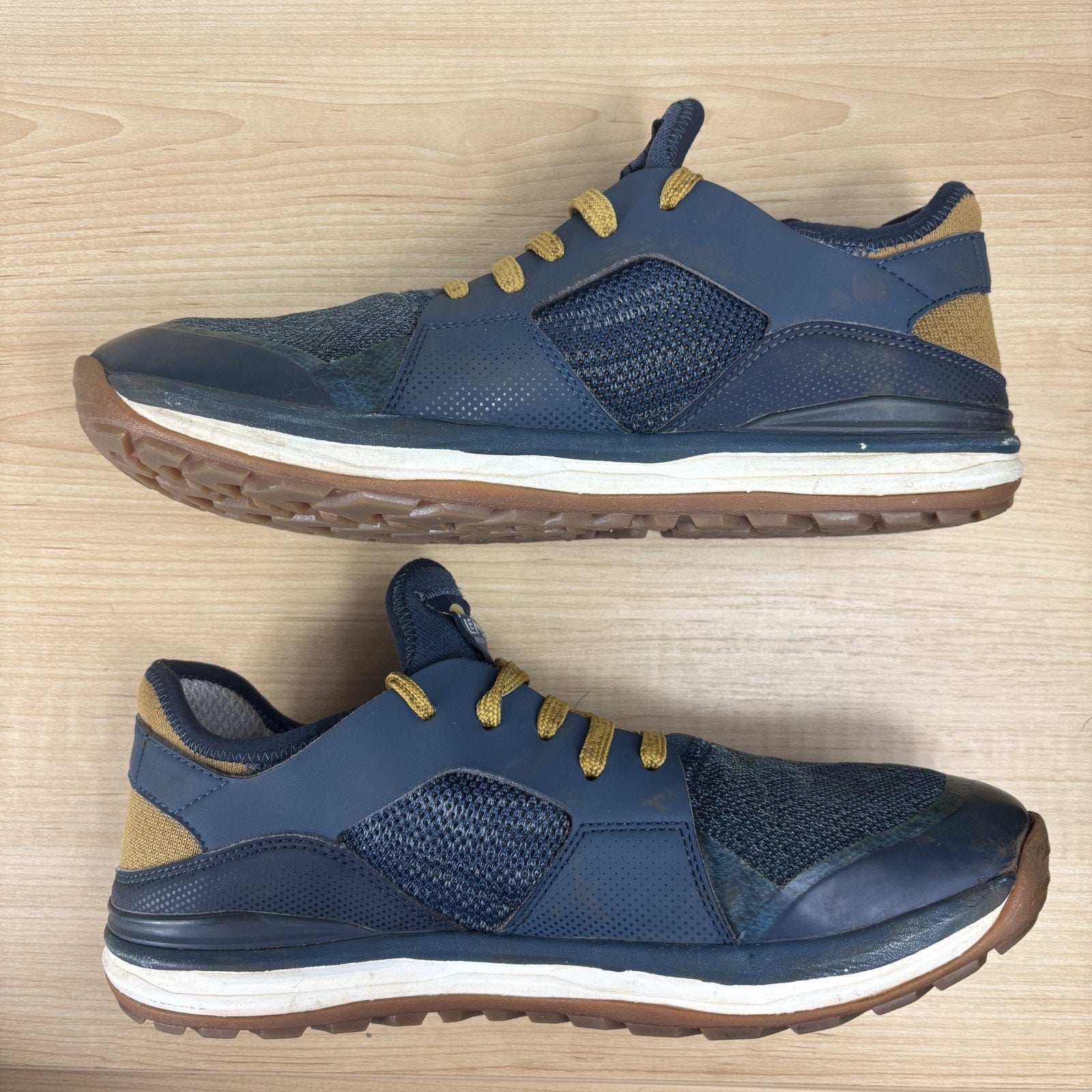 LEMS Mesa Coastal Shoes Mens 10 D Blue Wheat Minimalist Hiking Athletic Running