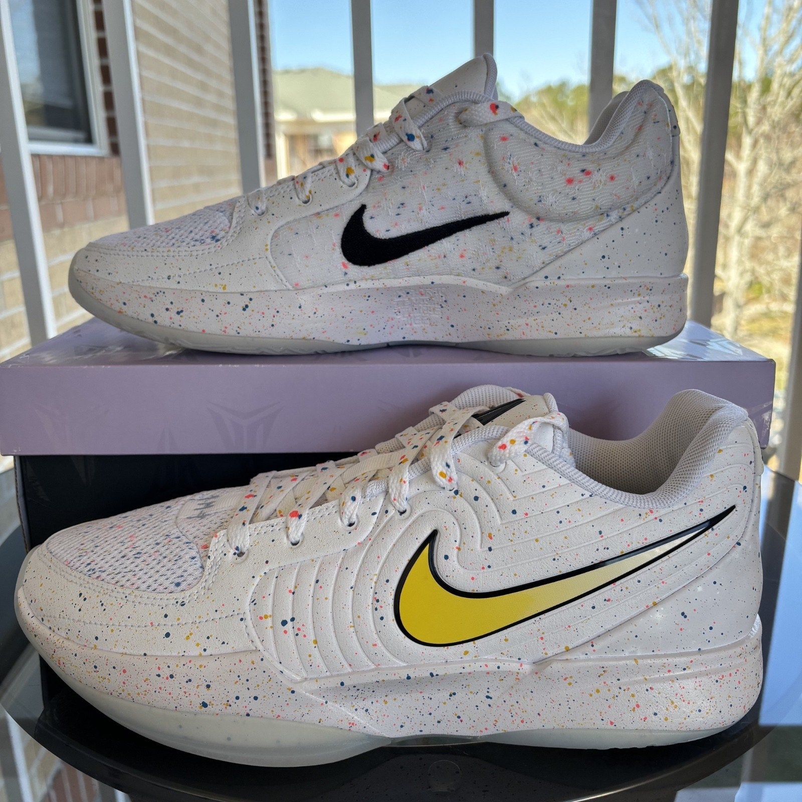 Nike Ja 2 Ja-Breaker White Paint Splatter Basketball Shoes IF1606-100 Mens Sizes