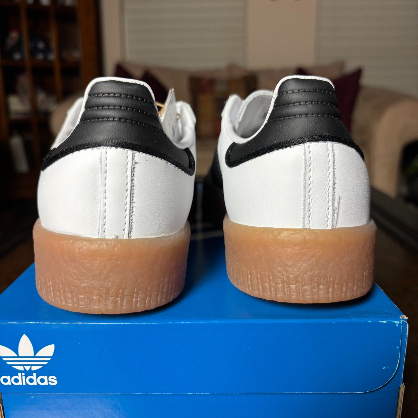 Adidas Sambae White Black Gum Casual Lifestyle Shoes Sneakers Women's Sizes NEW
