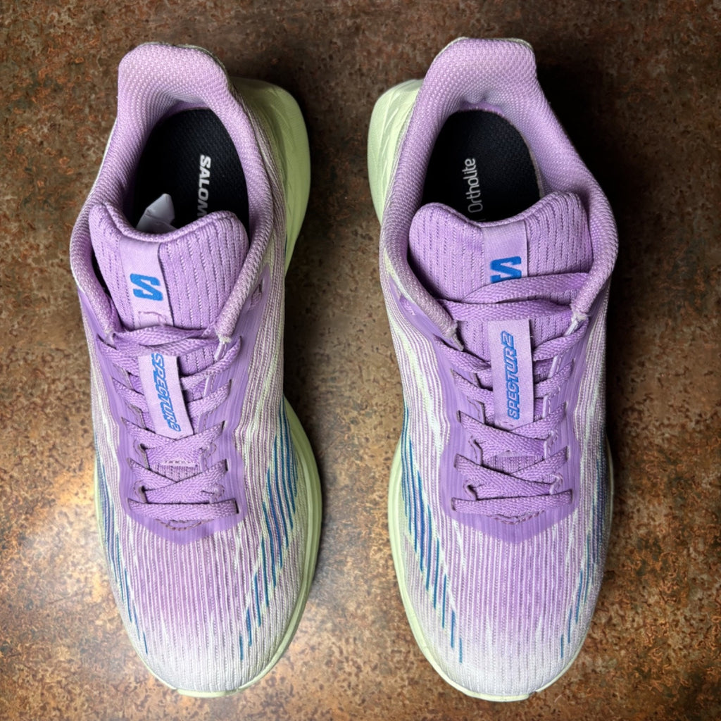 Salomon Spectur 2 Shoes Women's 7.5 Green Purple Road Running Athletic Sneakers