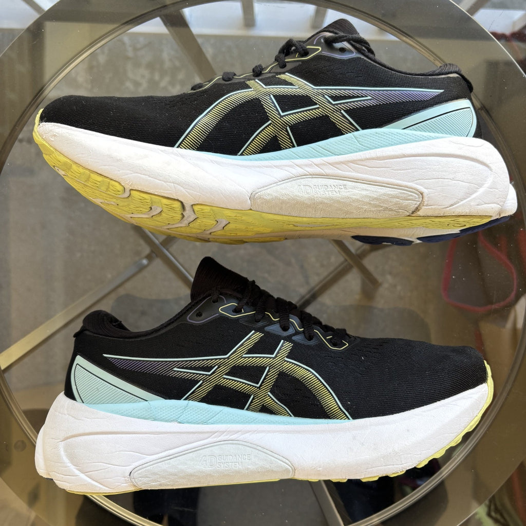 Asics Gel Kayano 30 Shoes Women's Size 7.5 Black Blue Athletic Running Sneakers