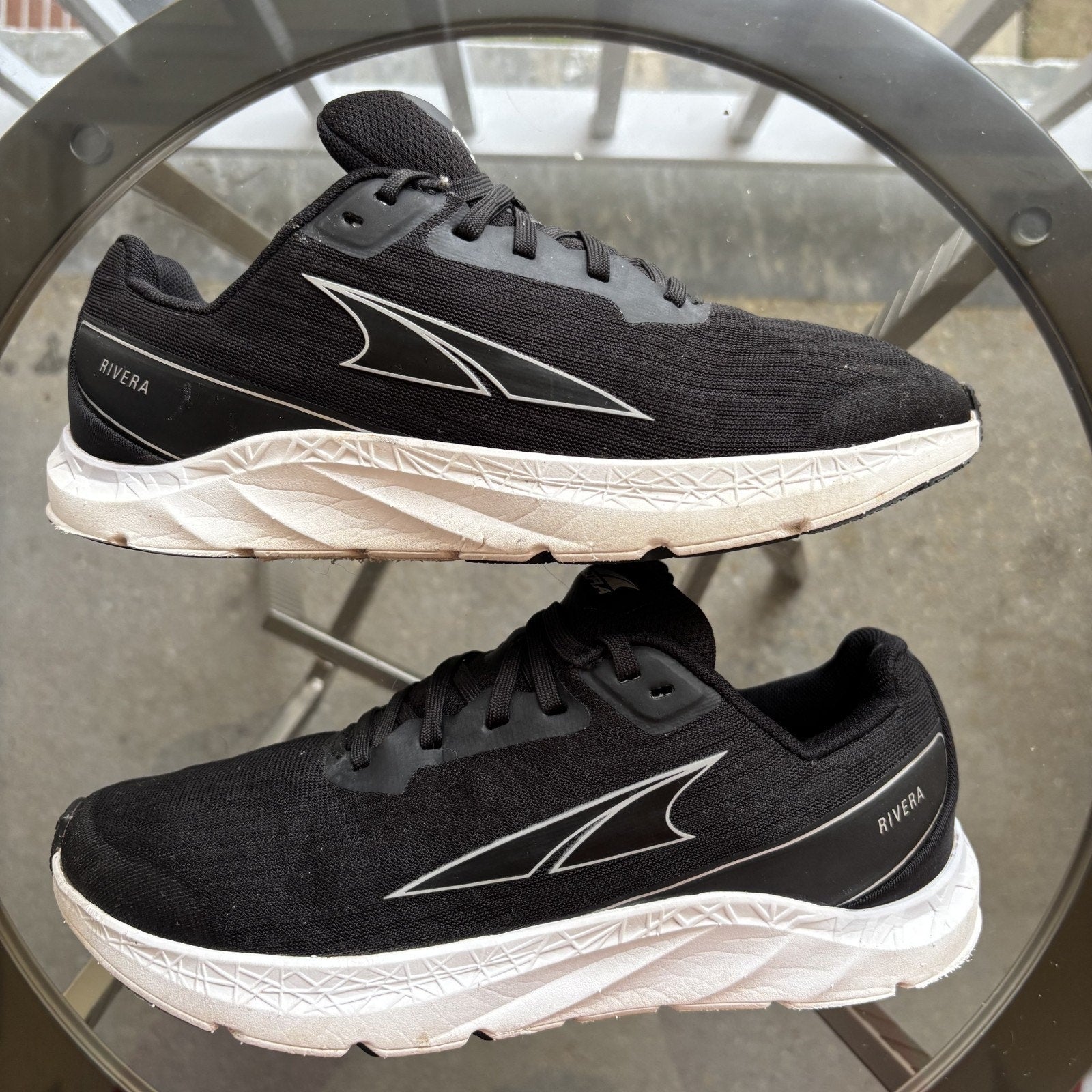 Altra Rivera Shoes Womens 7 Black White Road Running Athletic Sneakers Zero Drop