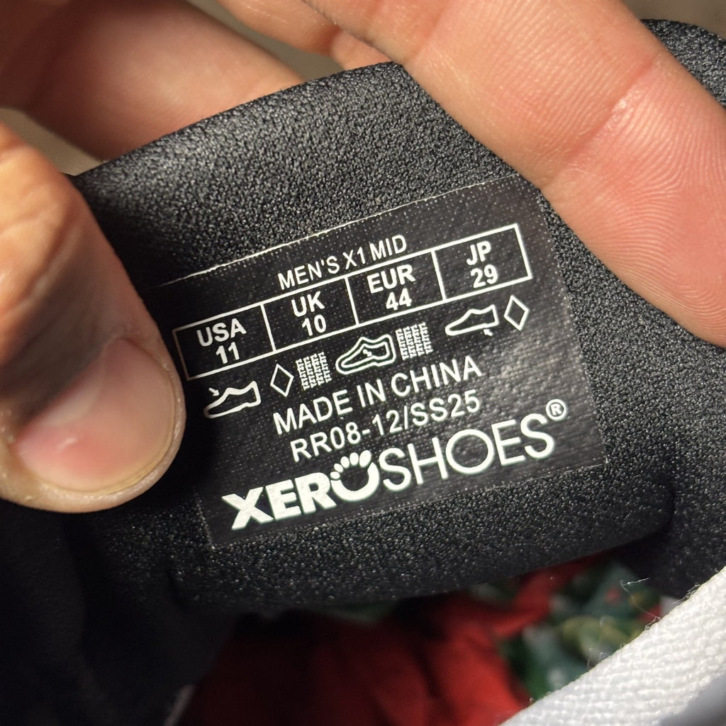 Xero Shoes X1 Mid Basketball Mens 11 White Barefoot Minimalist Athletic Sneakers