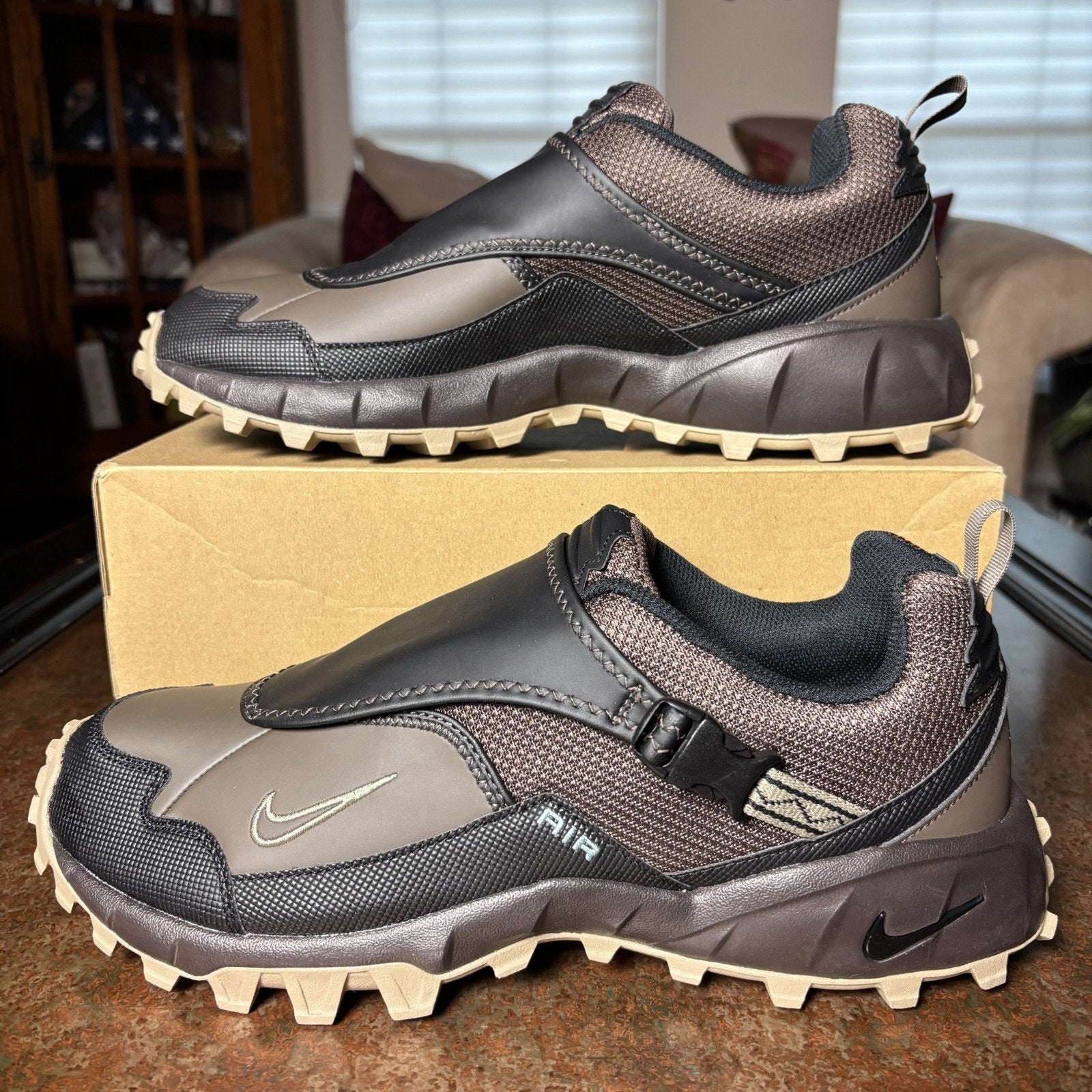 Nike ACG Phassad Shoes Mens Size 12 Brown Trail Running Hiking Outdoor Sneakers