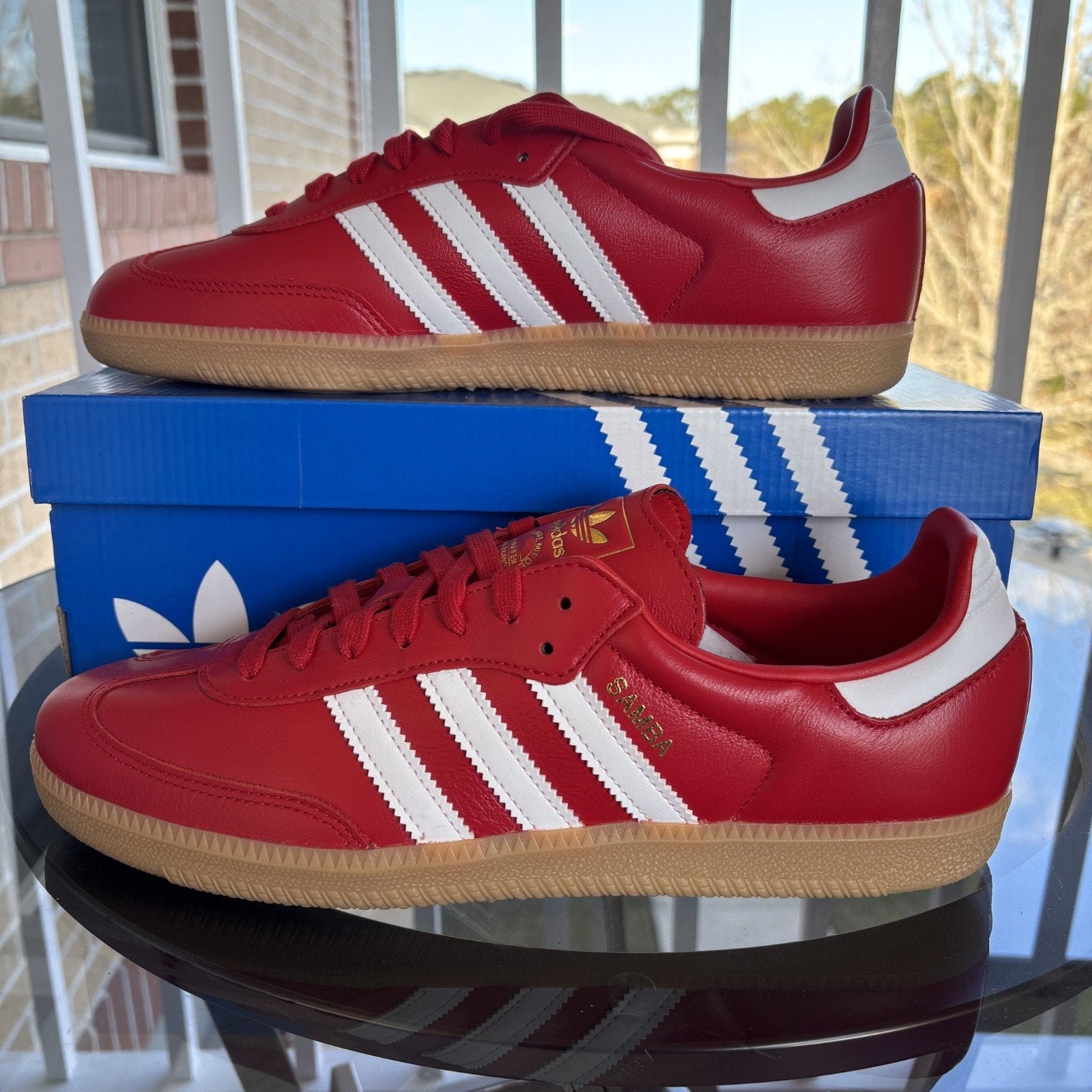 Adidas Samba OG Red White Casual Lifestyle Shoes Sneakers JR0881 Mens Sizes NEW