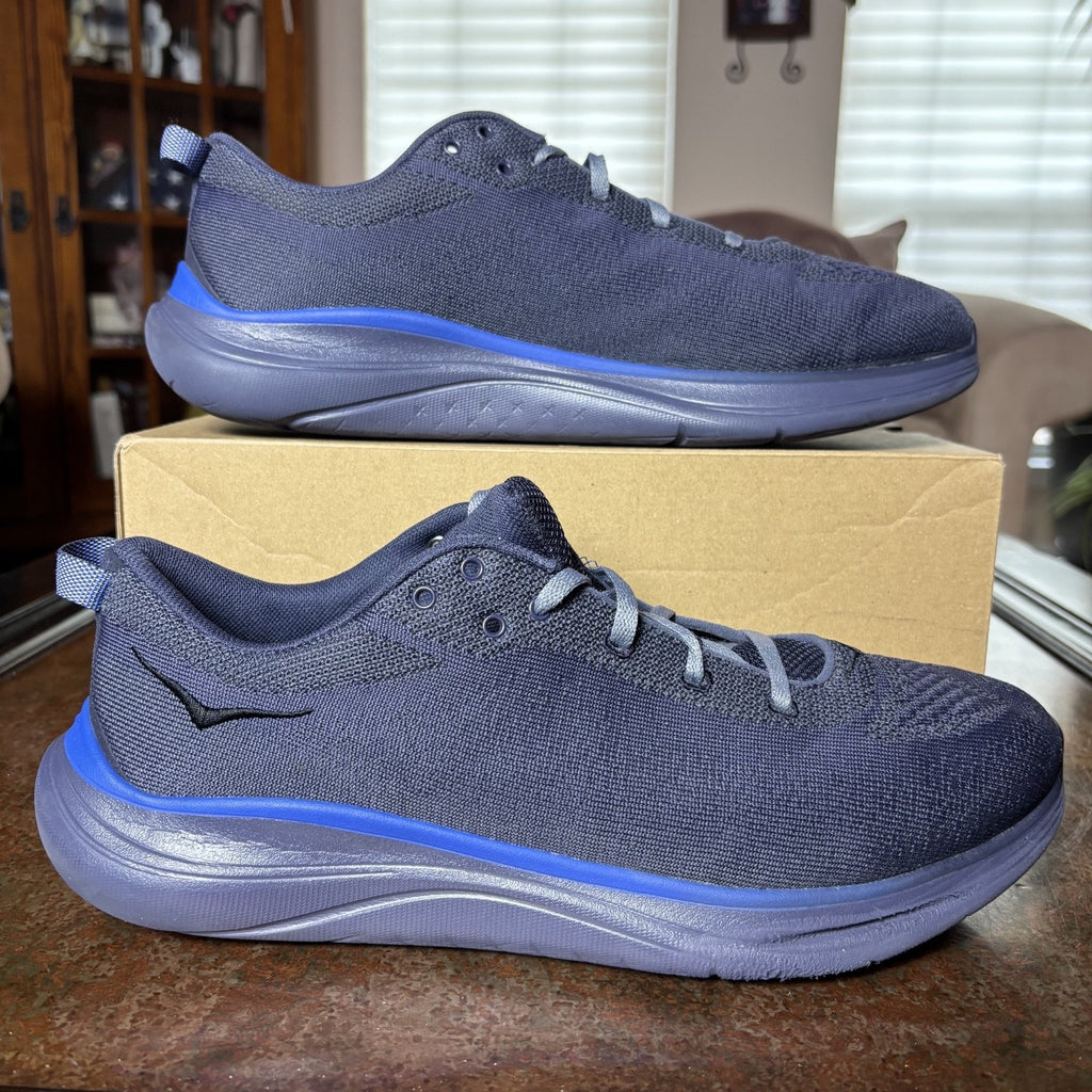 Hoka One One Hupana Flow Shoes Mens Size 12 Navy Blue Comfort Running Athletic