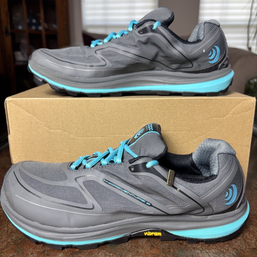 Topo Athletic Hydroventure 2 Shoes Women's 10.5 Grey Road Running Trail Sneakers