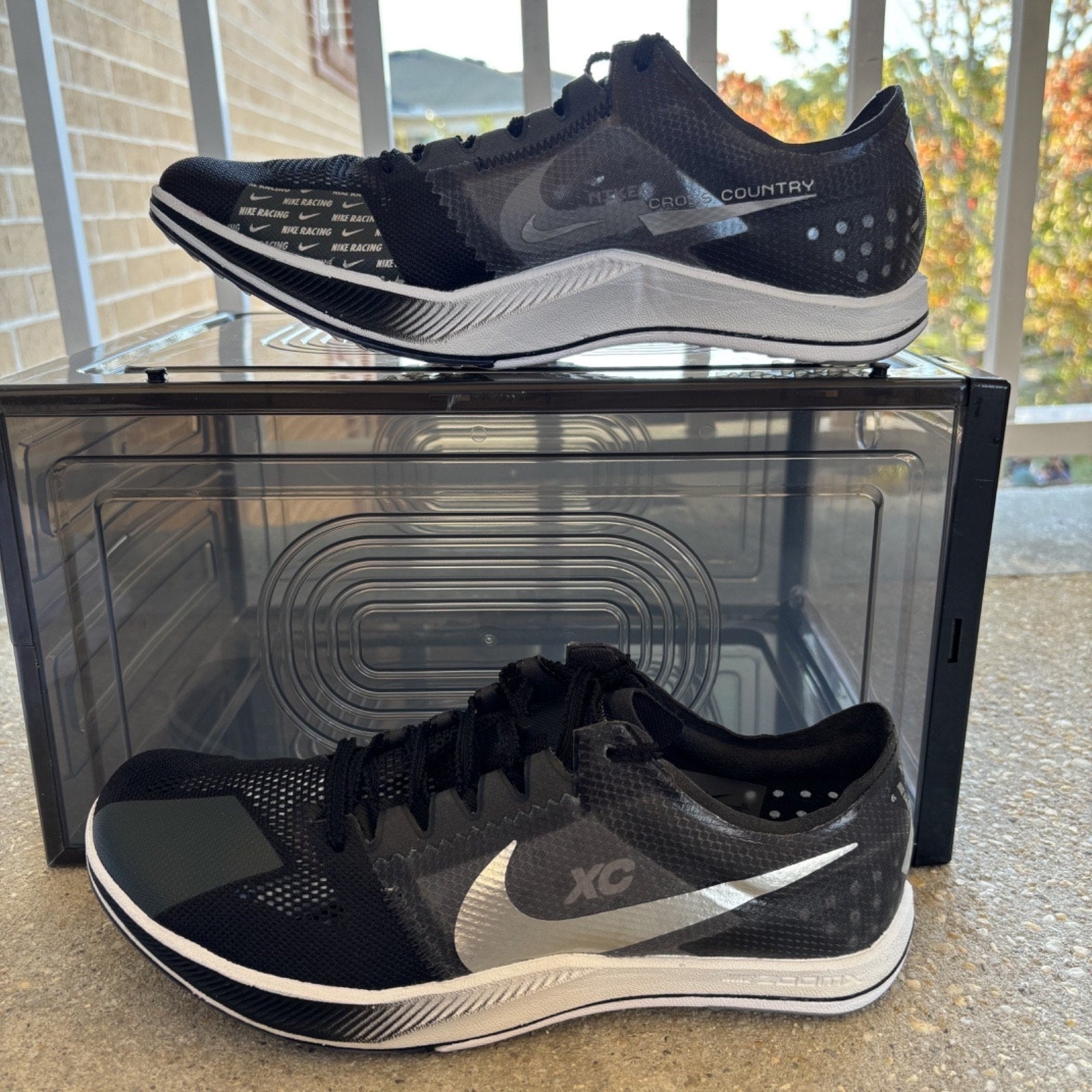 Nike ZoomX Dragonfly XC Cross Country Spikes Mens 8 Black Silver Track & Field