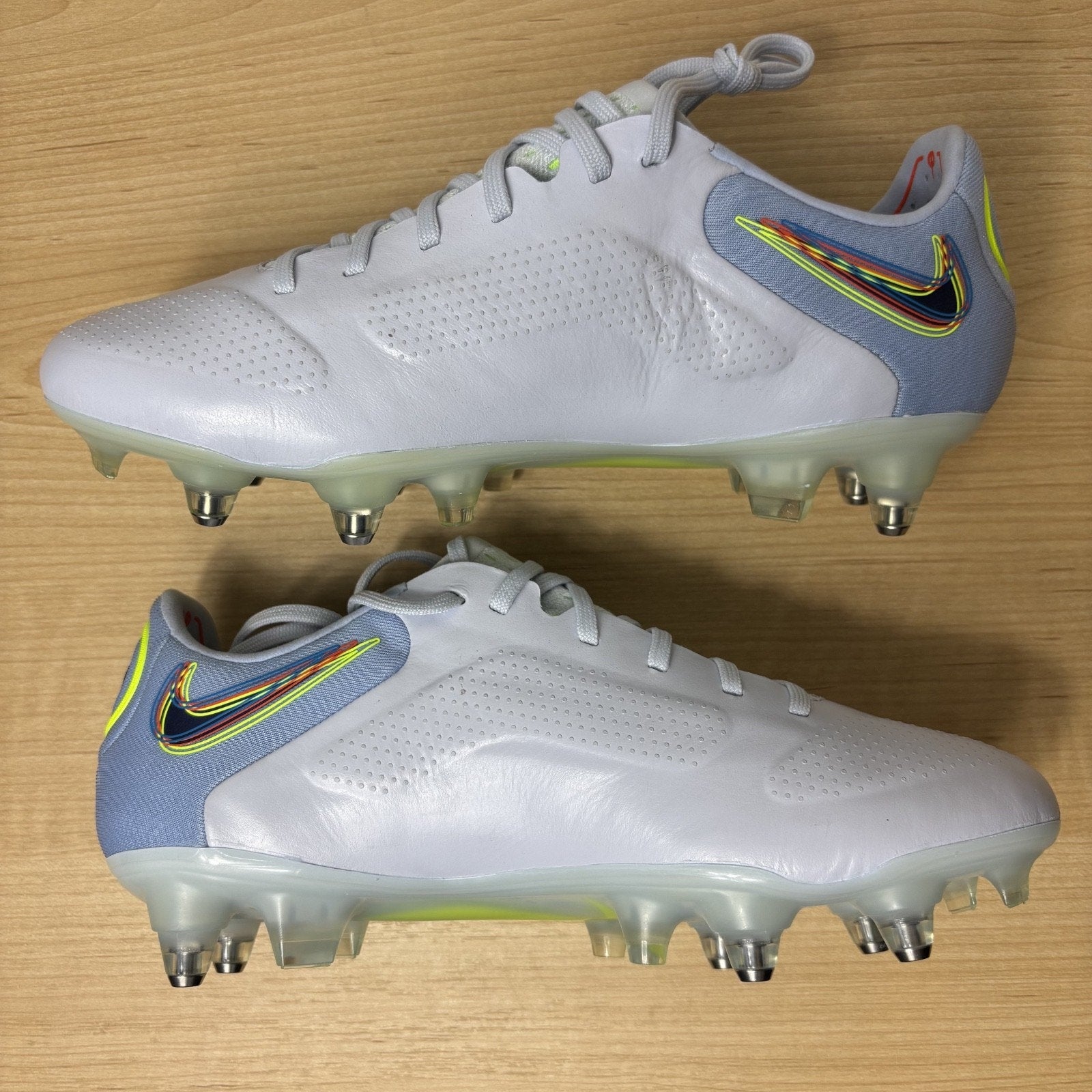 Nike Tiempo Legend 9 Elite SG Pro AC Soccer Cleats Women's Size 7 White Blue NEW