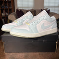 Nike Air Jordan 1 Low SE Sneakers Mens Size 12 Glacier Blue White Athletic Shoes