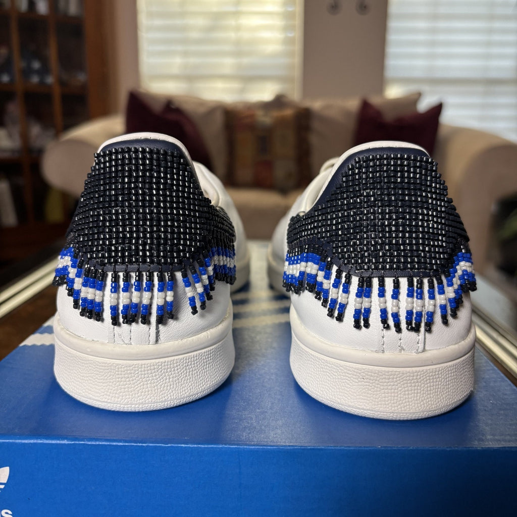 Adidas Stan Smith x CLOT Edison Chen Shoes Mens Size 9.5 White Leather Beads