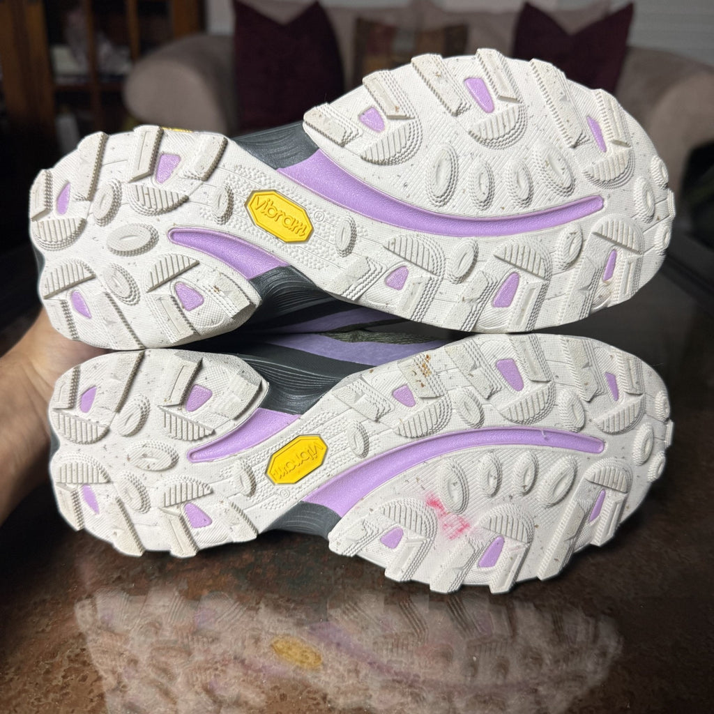 Merrell Moab Speed Low Shoes Women's 5 Green Purple Trail Running Hiking Sneaker