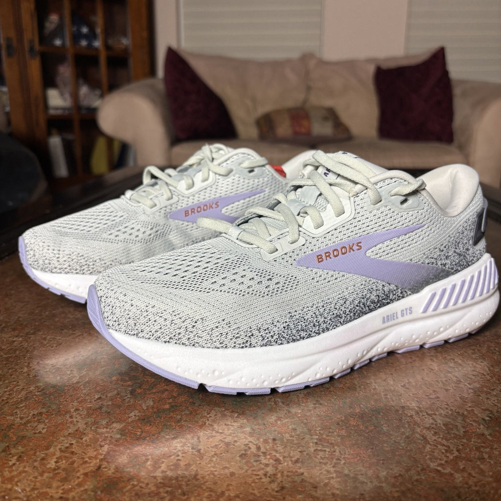 Brooks Ariel GTS 24 Shoes Women's 8.5 Grey Purple Road Running Comfort Stability