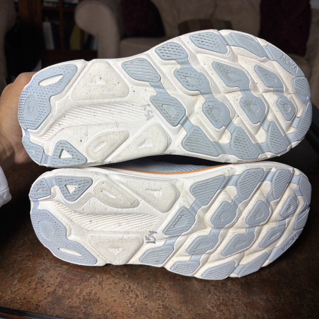 Hoka One One Clifton 9 Running Shoes Women's 8.5 D Wide Blue Athletic Sneakers