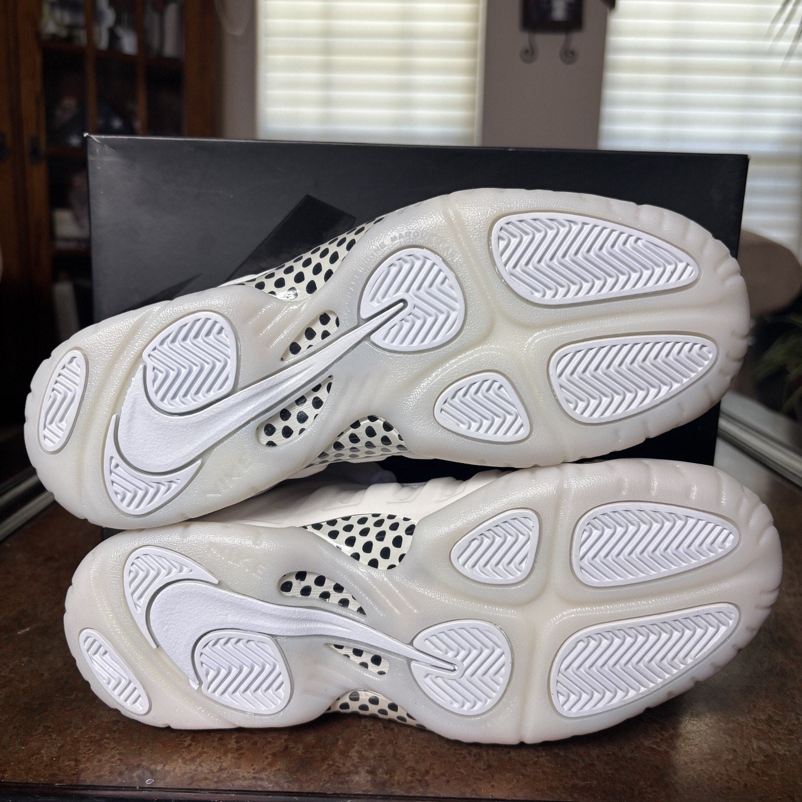 Nike Little Posite One Foamposite GS Size 7 White Shoes Sneakers HQ1959-100 NEW