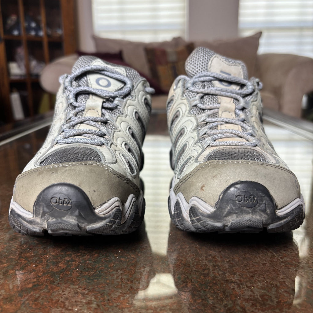 Oboz Sawtooth II Low Hiking Shoes Womens 7.5 Grey Trail Running Outdoor Athletic