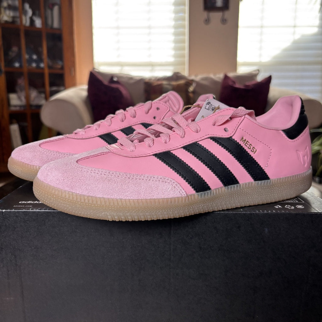Adidas Samba Messi Light Shoes Mens Size 9 Pink Black Gum Lifestyle Sneakers NEW