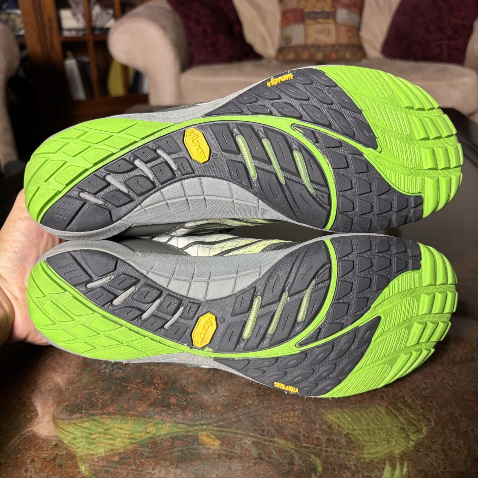 Merrell Sonic Glove Shoes Mens Sz 8 Grey Green Athletic Gym Barefoot Minimalist