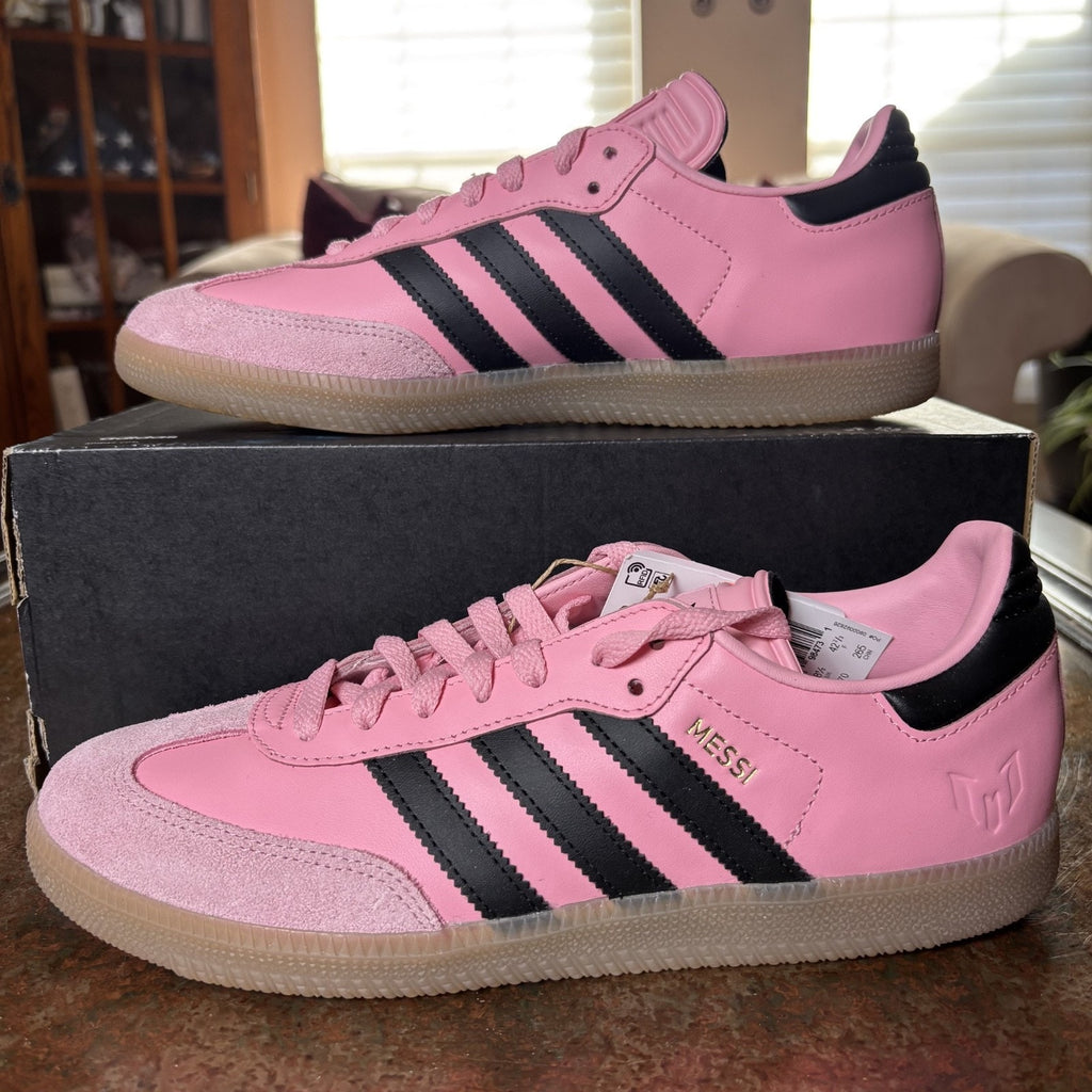 Adidas Samba Messi Light Shoes Mens Size 9 Pink Black Gum Lifestyle Sneakers NEW