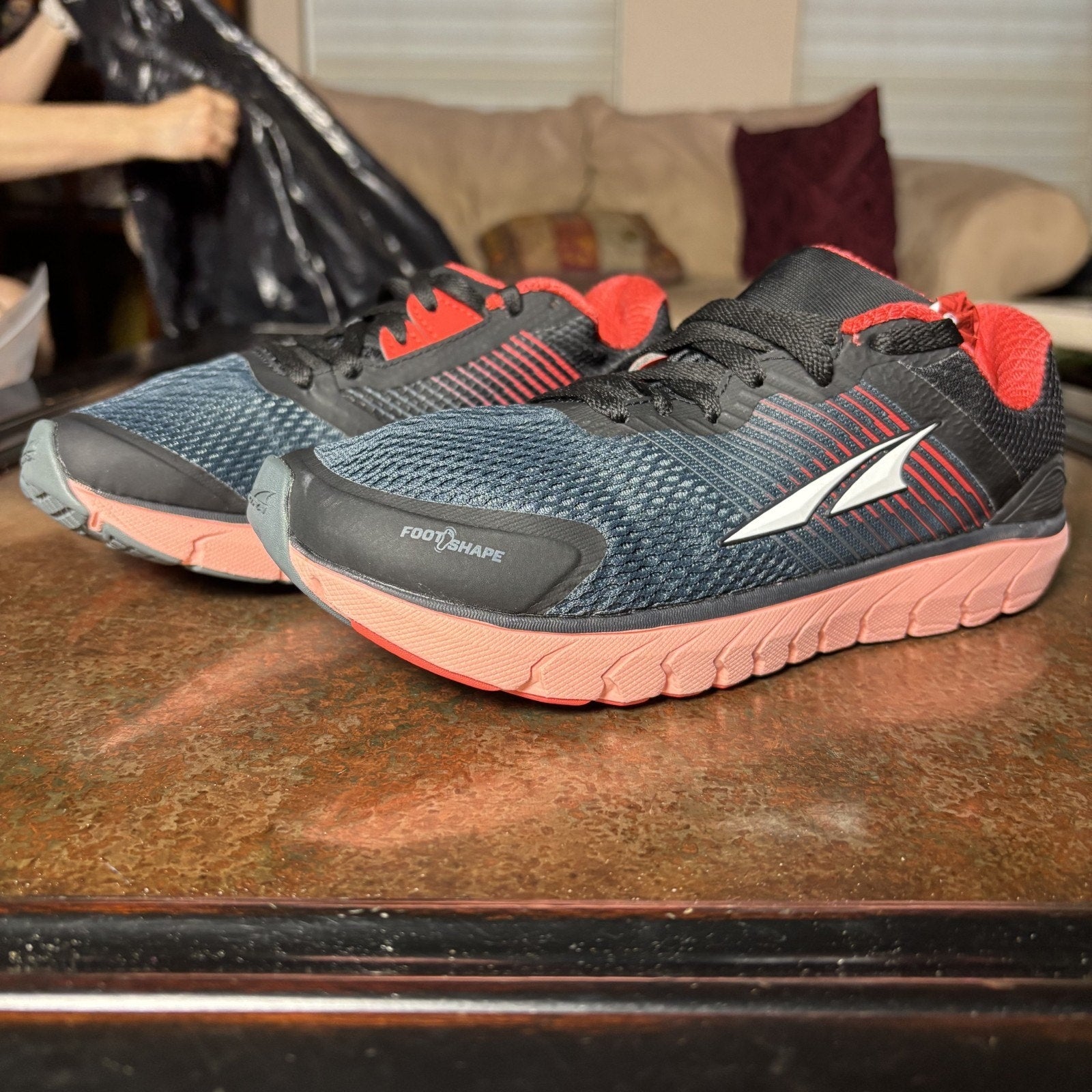 Altra Provision 4 Shoes Womens 8.5 Black Red Road Running Athletic Gym Zero Drop